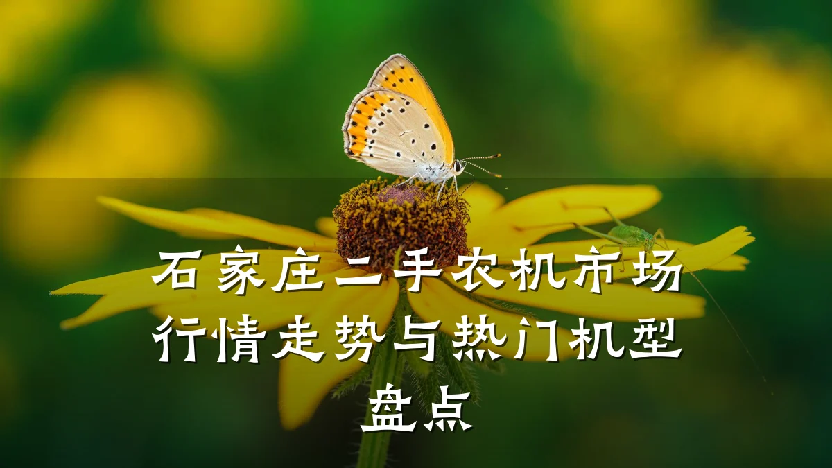石家庄二手农机市场行情走势与热门机型盘点